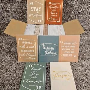 100 Pcs Inspirational Mini Notebooks. Reto Colors